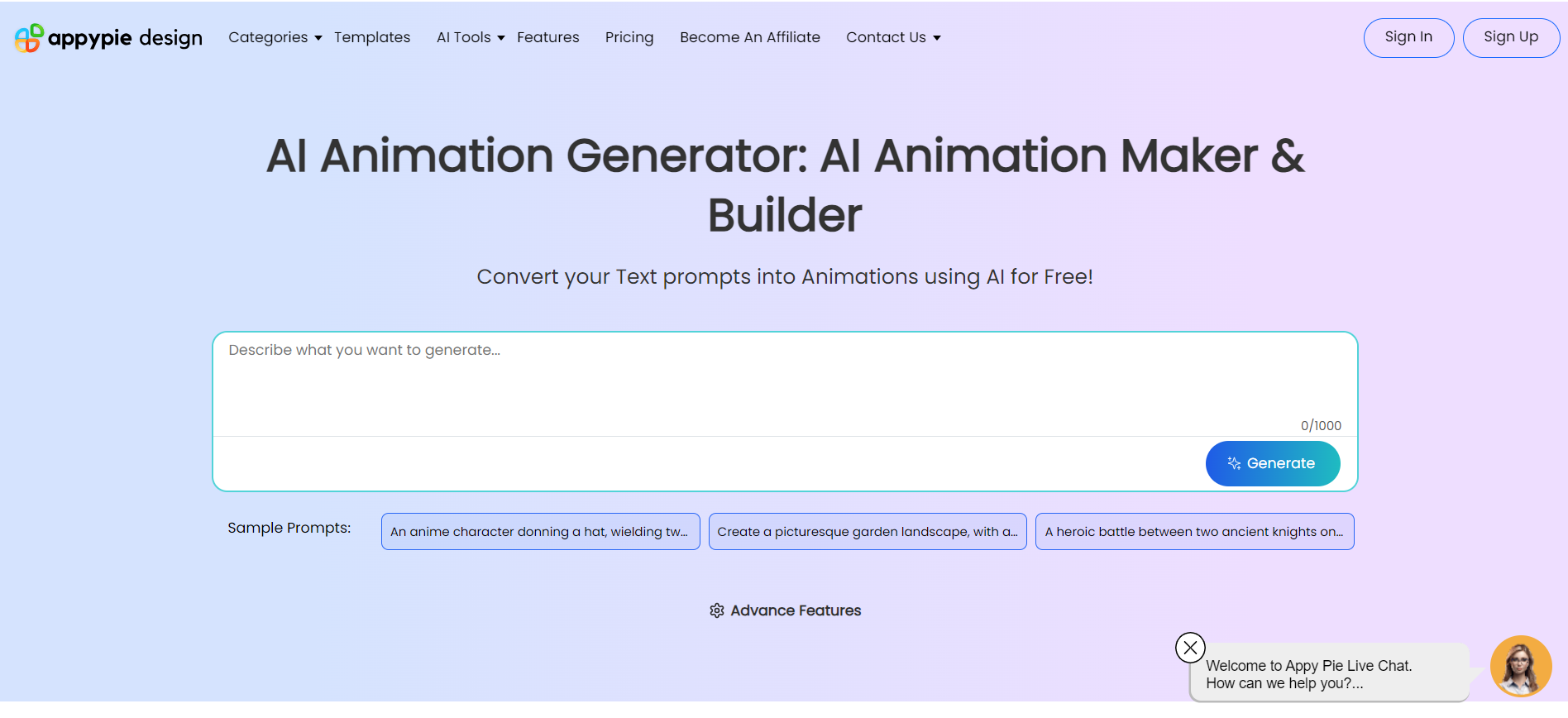 Animation generator image